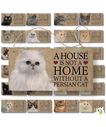 Home Cats Wooden Sign • Cat Lovers Housewarming Quote Wood Print • Pet D... - $17.02