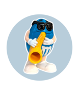 M&amp;M&#39;s Vintage 1996 Action Figure Toy: Blue M&amp;M with Saxophone - $17.70 CAD