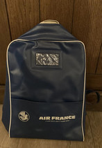 Air France Airline Airplane Travel Bag Navy Blue Vinyl Messenger Bag - £78.22 GBP