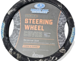 Mossy Oak Fishing Premium Steering Wheel Cover Universal Size Black Durable - £23.58 GBP