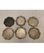 Vintage 1960&#39;s Hong Kong Silver Plate Coasters. Some Tarnishing. 3 1/2&quot; ... - €8,61 EUR