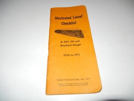 OLDER LADD PUBLICATIONS- LIONEL CHECKLIST BOOK- 1929-1971- GOOD- L212 - $4.64