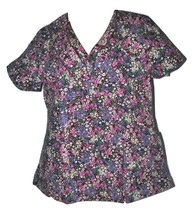 Barco Uniforms 2 Pocket Scrub Top Large &quot;Posey&quot; Pattern NWT - £19.97 GBP