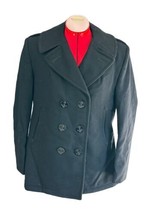 Wool Peacoat US Navy Double Breasted Coat Jacket Black Sailor Overcoat 1... - £34.41 GBP