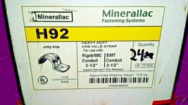 24 pc Minerallac Minrlac H92 2‑1/2&quot; 1H Steel Conduit Strap 24 PC BOX NEW - $19.72
