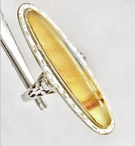 Authenticity Guarantee 
RaRe ! Simply HUGE Art Deco 14K Gold Agate Post ... - £1,307.66 GBP