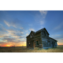 Design Pics Abandoned House At Sunset Val Marie Saskatchewan Poster Prin... - $38.81
