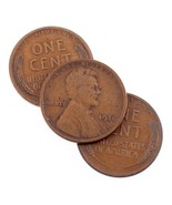 Lot of 3 Lincoln Cents (1911, 1912, 1913)-D in Fine+ to VF Condition Bro... - $80.76 CAD