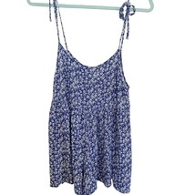 Urban Outfitters Blue White  Ditzy Floral Romper Small - £22.29 GBP