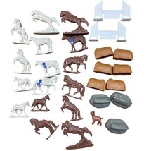 Unbranded Lot of Equestrian Animal  and Accessories Toys Plastic lot of 28 - £13.10 GBP