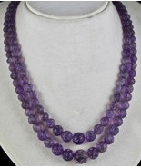 Natural Amethyst Engraved Round Beads 2L 459 Ct Purple Gemstone Antique ... - $9,028.25 MXN