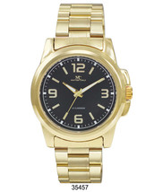 Gold/Black 43mm-milano-expressions-metal-band-watch-3545 - £27.00 GBP