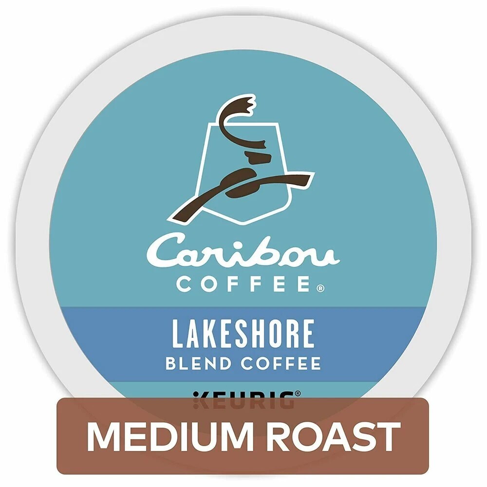 96 Caribou Lakeshore Blend Coffee Keurig K cup Pods - Bulk Packaging - 2O25 - $34.99