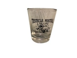 Vintage Shot glass Testicle Festival Had A Ball Rock Creek Lodge MT Souv... - $6.99
