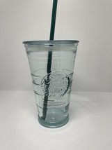 STARBUCKS Siren Mermaid Reusable Glass Cold Cup Tumbler Grande 16 oz - $24.47