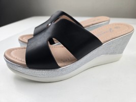 Jeossy Women&#39;s Platform Wedge Sandals Slip On Peep Toe High Heel Sandals... - $28.71