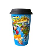 Disney Mickey Mouse Florida Ceramic Tumbler with Lid  Jerry Leigh Cup Vi... - $248.25 MXN