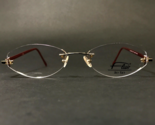 Flair Brille Rahmen Jet Set 709 Col.711 Rot Gold Oval Rahmenlose 54-18-135 - $92.86