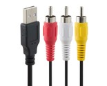 Rca To Usb Cable, 3 Rca To Usb Adapter Cable, 3 Rca Male To Usb 2.0 Male... - $14.99