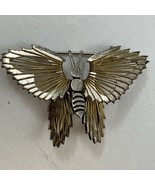 Laton Taxco Mexico 925 Sterling Silver Two-Tone Butterfly Brooch Pin 14.5g - $706.78 MXN