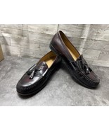 Cole Haan Loafers Men 13 D Shoes Black Red  Leather Pinch Tassel Slip On... - €29,40 EUR