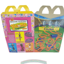 VINTAGE 1999 MCDONALDS HAPPY MEAL BOX BARBIE HOT WHEELS OVERIZED AND UNF... - $19.00