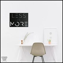 LaModaHome Less is More Metal Wall Art, Wall Decor, Living Room, Bedroom, Kitche - £48.06 GBP