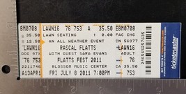 RASCAL FLATTS / SARA EVANS FLATTS FEST JULY 8, 2011 UNUSED WHOLE CONCERT... - $15.00