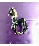 Black Horse Pony Brooch Lapel Pin - $45.69 MXN