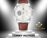 Tommy Hilfiger Men’s Quartz Leather Strap White Dial 44mm Watch 1791550 - £95.82 GBP