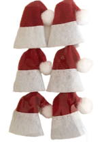 Christmas crafts mini santa hats 6 pieces 1.85 x0.9in - $150.19 MXN