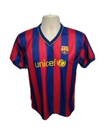 Unicef FCB Football David Villa #7 Boys Size 14 Blue &amp; Red Jersey - €28,42 EUR