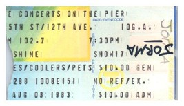 Jorma Kaukonen Hot Tuna Concert Ticket Stub August 3 1983 New York City - $41.57