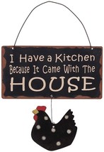Metal Chicken Hanging Sign Chicken Decoration Country Home Decor I Have a Chick - £7.56 GBP