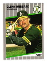 1989 Fleer #12 Glenn Hubbard Oakland Athletics - £3.93 GBP