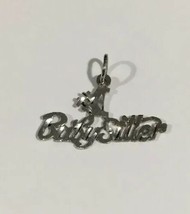 14k White Gold #1 BABYSITTER Pendant Charm - $45.00