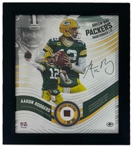 AARON RODGERS Packers Framed 15&quot; x 17&quot; Game Used Football Collage LE 12/50 - £235.81 GBP