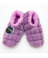 Snoozies Women&#39;s Ok to Be Square Lilac Slippers Medium 7/8 - $237.18 MXN