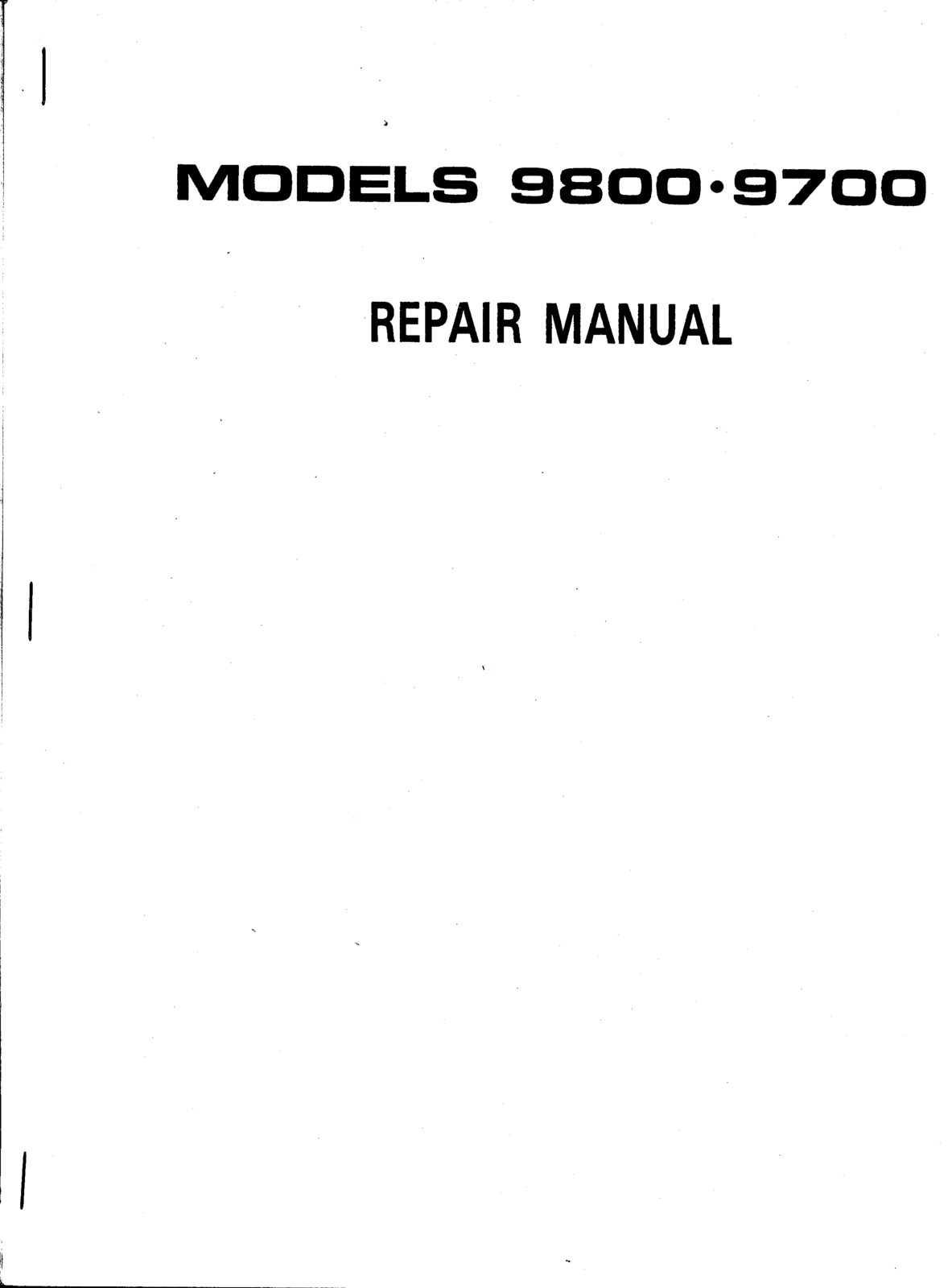 Riccar 9700 9800 Service Repair Manual Hard Copy - $15.99