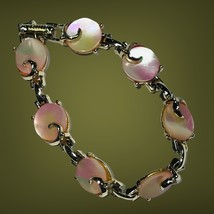 Exquisite Vintage Marhill MOTHER-OF-PEARL Button Bracelet 7.5” - £36.05 GBP