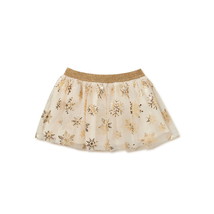 Holiday Time Baby Girls Christmas Tutu Skirt, Size 0-3 Months Color Cream - $16.82