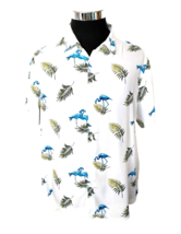 Denim &amp; Flower Island Casual Shirt Men&#39;s Size Large Multicolor Tropical Aloha - £14.19 GBP