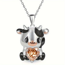 Charming Cowboy Baby Heart Gem Pendant Necklace Gift - $27.85 CAD