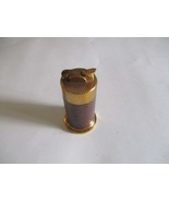 VTG. EVANS BRASS TABLE LIGHTER W/BROWN LEATHER CASE GUC UNTESTED - $14.80