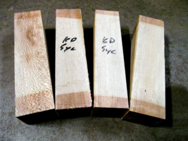 Four (4) Kiln Dried Sycamore Turning Blocks Lathe Wood Blanks 3 X 3 X 12&quot; - £37.54 GBP