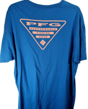 Columbia PFG T-Shirt 2XLarge Blue PFG Logo Outdoors Fishing Gorpcore - £12.36 GBP