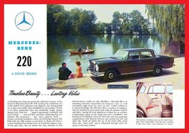 1960 MERCEDES-BENZ 220 4-Dr SEDAN ORIGINAL COLOR SALES BROCHURE - USA ! - £12.35 GBP