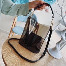 Transparent Bag Women&#39;s bag 2pcs/set  handbag Women PVC Clear Bag high quality H - £30.27 GBP