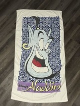 Vintage 1990s Disney Aladdin Genie White Beach Towel 55”x29” - £15.61 GBP