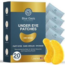 Under Eye Patches for Puffy Eyes and Dark Circles – 24k Gold Under Eye Mask - £9.87 GBP